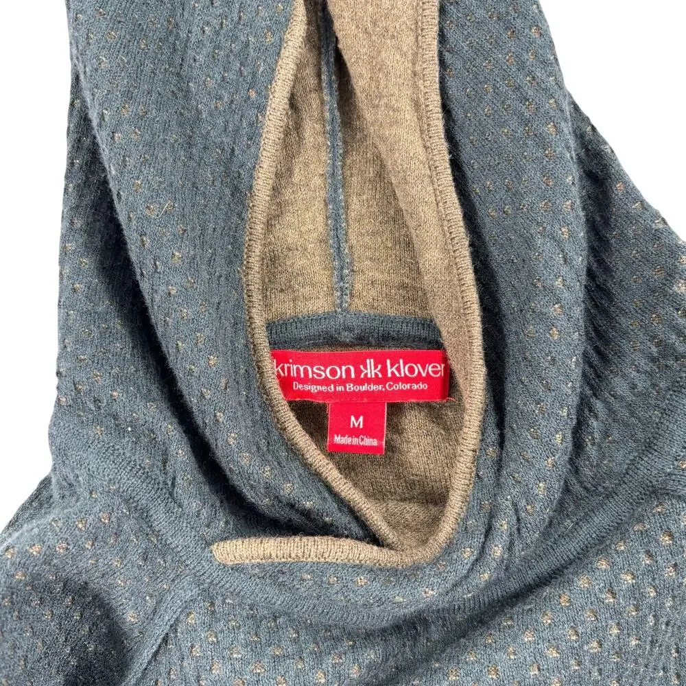 Krimson Klover Merino Wool Silk Hoodie Sweater M Gorpcore Après Ski Tunic